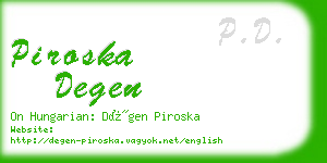 piroska degen business card